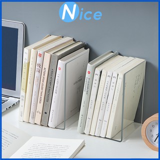 N441 - Book stand,, transparent L-shaped bookshelf, book baffle, book stand
