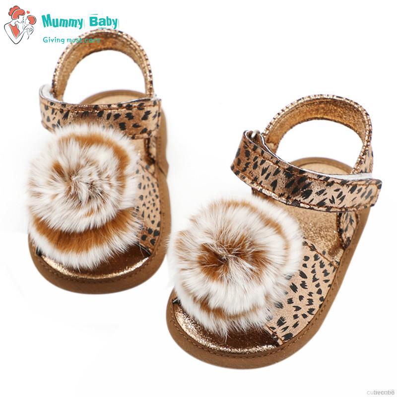 baby girl fur sandals