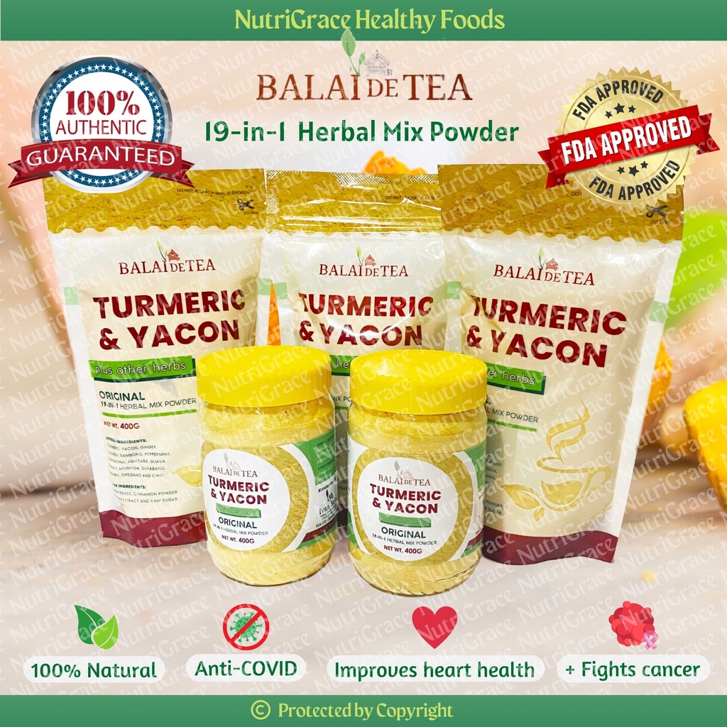 Balai De Tea 19 In 1 Turmeric Yacon Herbal Mix Powder Original Plus
