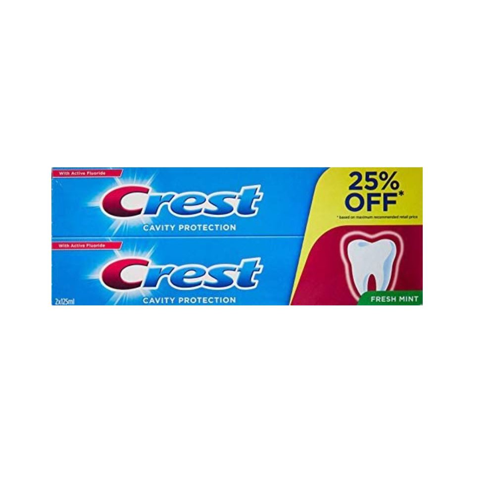 CREST Cavity Protect Fresh Mint Toothpaste, 125ML x 2 - PFL Store