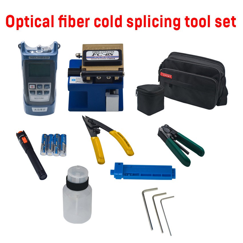 FTTH Optical Fiber Tool Kit Cold Connection Tool Box Wire Cable Power Meter  Laser Pen Cutter Visual | Shopee Philippines