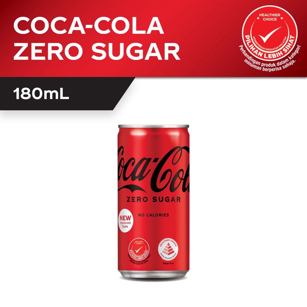 Coca-Cola Mini Zero / SugarFree Sugar in Can 1 x 180mL | Shopee Philippines