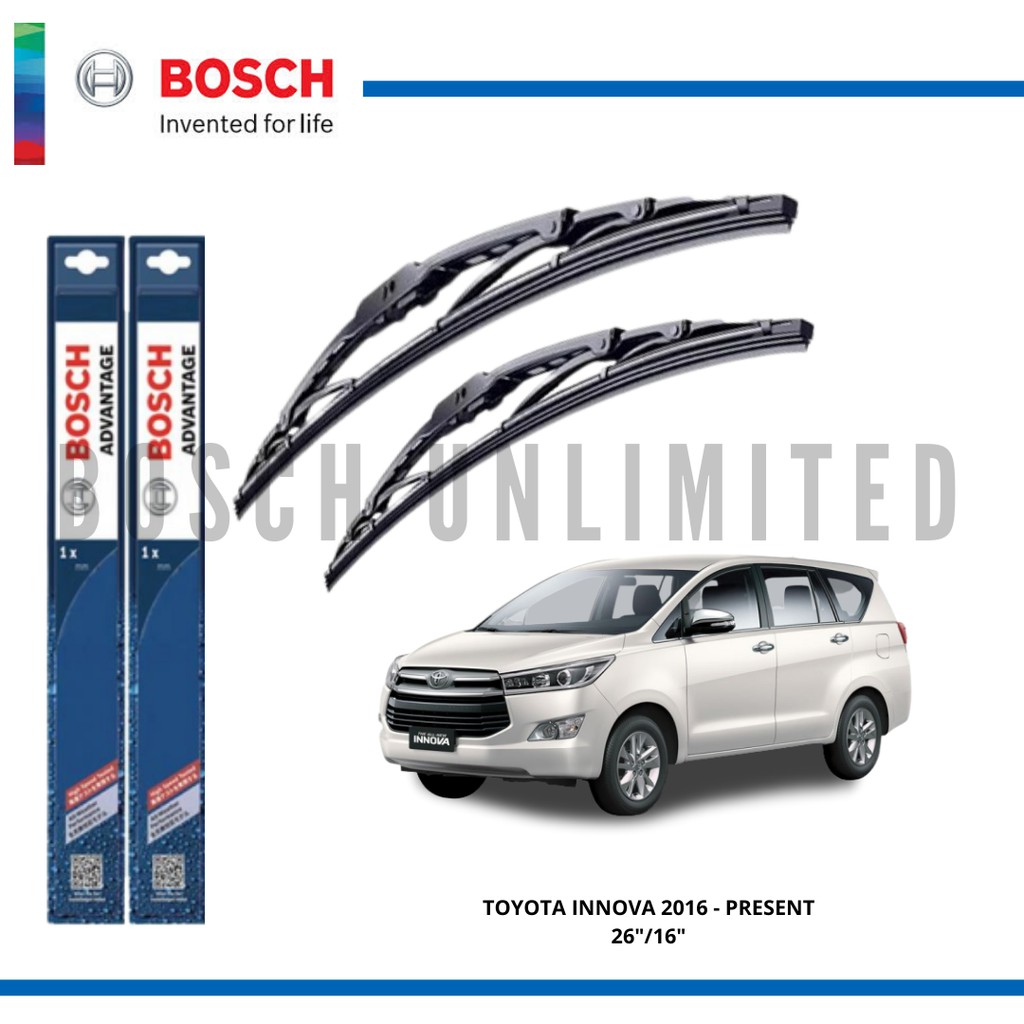 Bosch ADVANTAGE Wiper Blade Set for Toyota INNOVA 2016 PRESENT (26 /