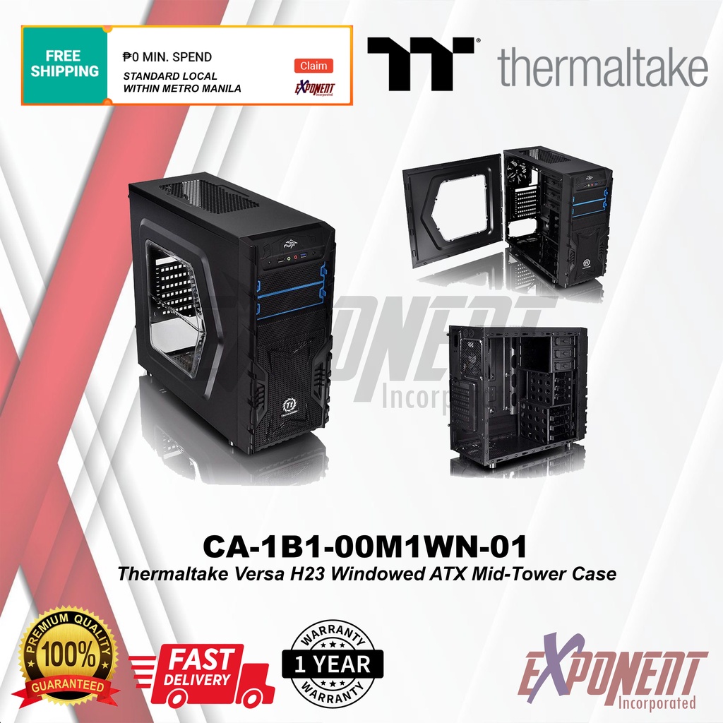 Ca B M Wn Thermaltake Versa H Windowed Atx Mid Tower Case