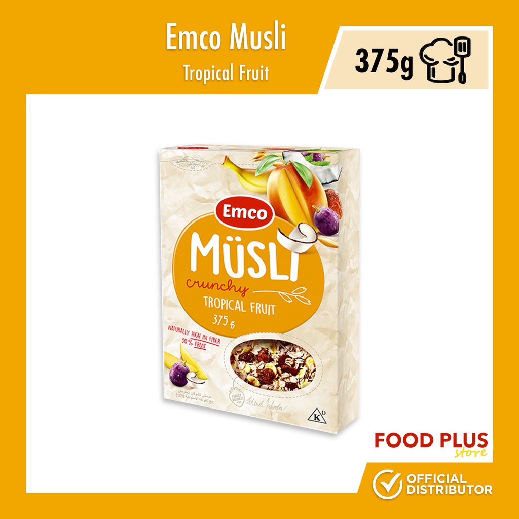Emco Musli Crunchy Oat Cereals Honey and Hazelnuts (375g) Shopee