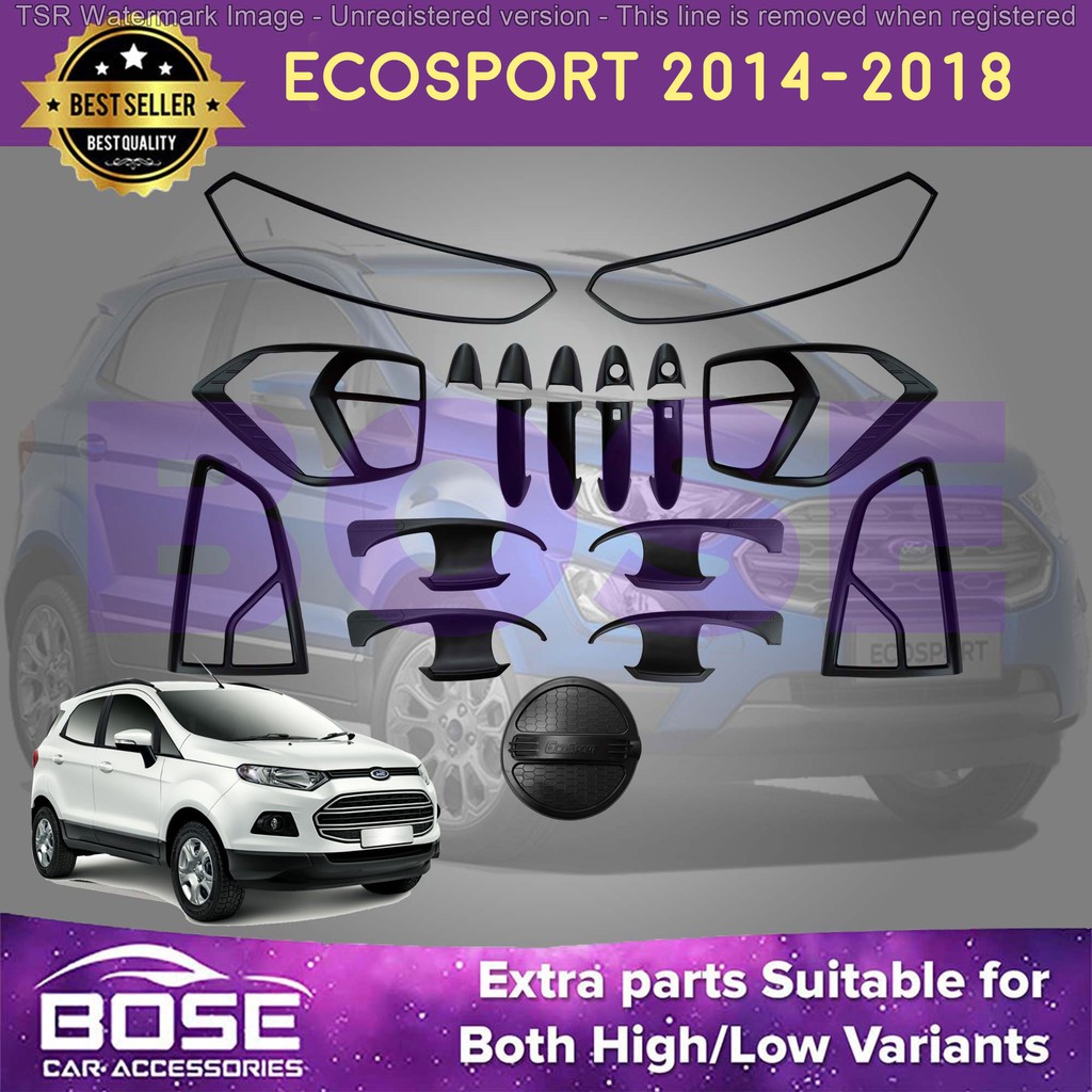 Ford Ecosport Garnish Cover Set Black 2014 2017 Ford Ecosport Accessories Parts Combo Set Shopee Philippines