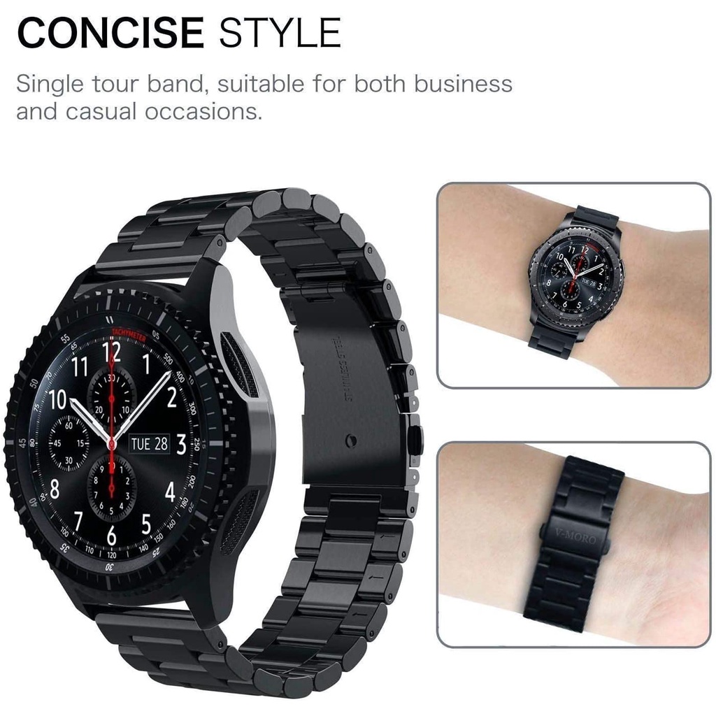 Gear S3 Frontier Band/Galaxy Watch 46mm Bands/Galaxy Watch 3 Band 45mm,VMORO 22mm Solid