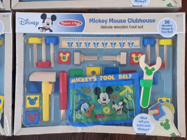 melissa and doug mickey mouse clubhouse deluxe wooden vehicles set