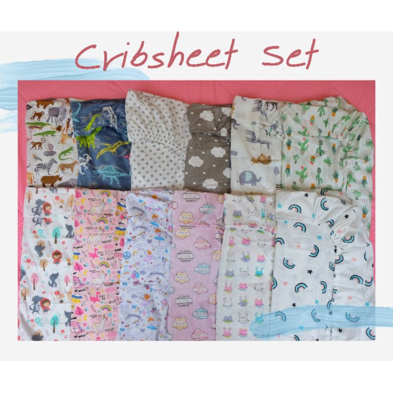 100 Cotton Cribsheet Set (Cribsheet & Pillow set) for Baby COD PAYMENT