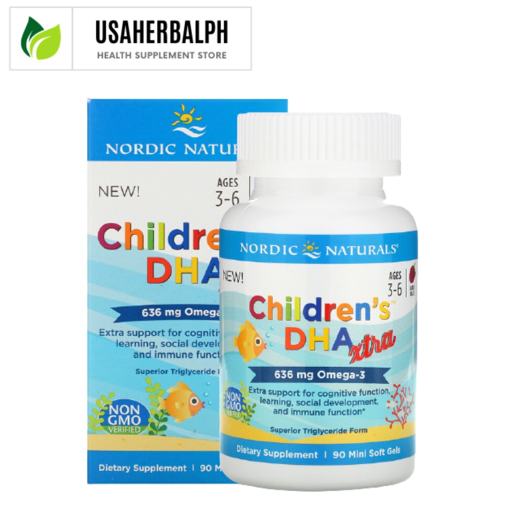 Nordic Naturals, Children s DHA Xtra, for Kids, Fish Oil, 636 mg, 90