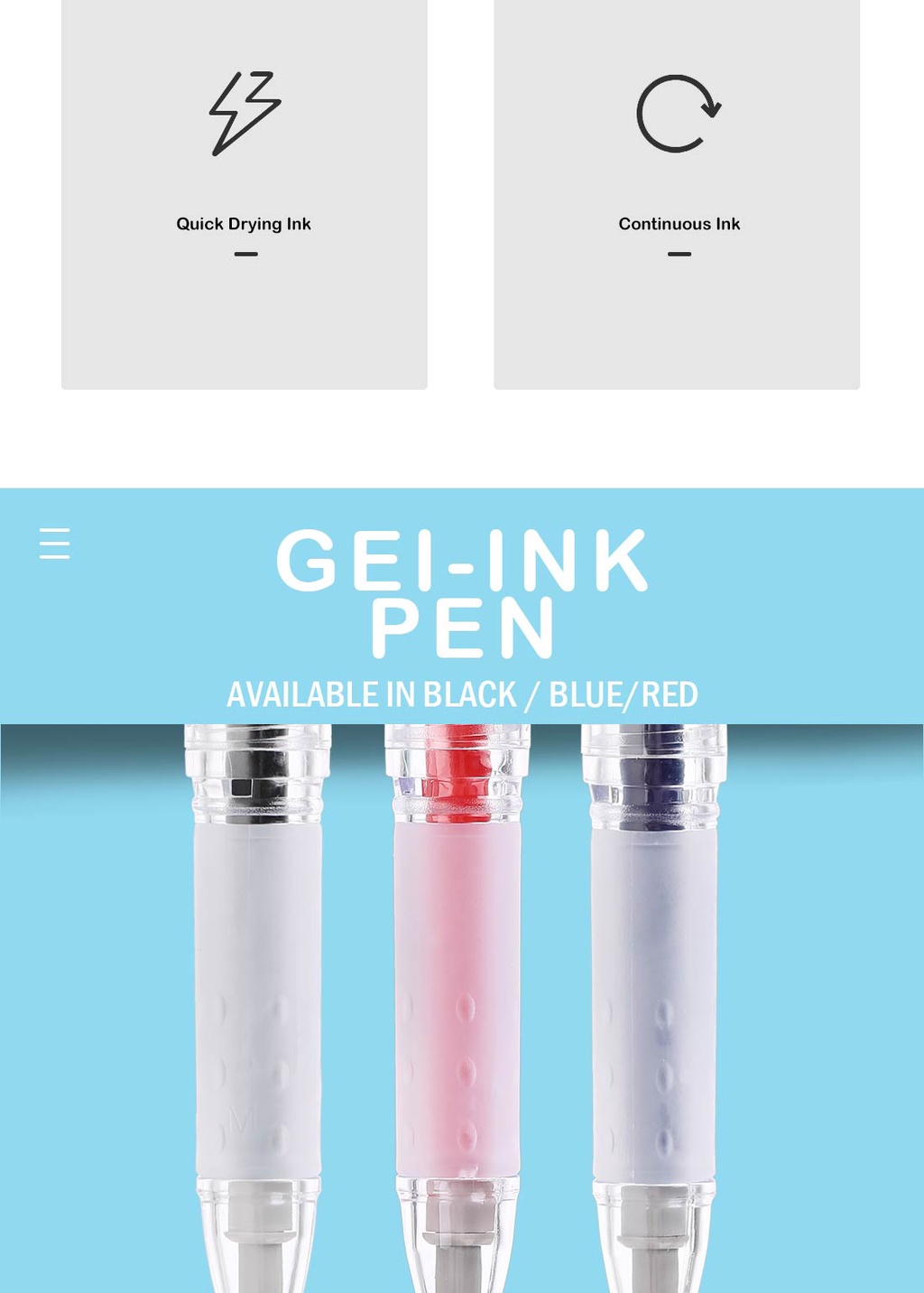 Miniso Gel Ink Pen 0.5Mm Blue Black Shopee Philippines