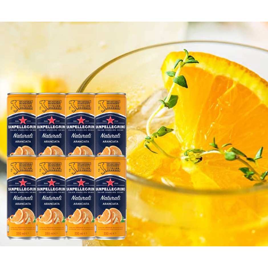 San Pellegrino Naturali Aranciata Sparkling Orange Juice Drink 330 ml