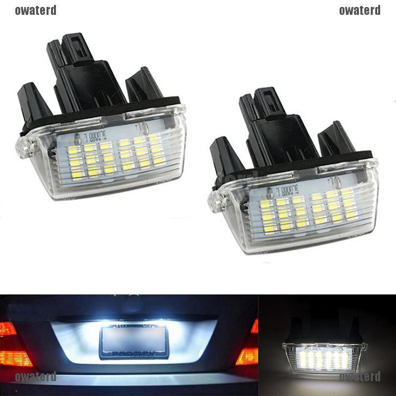 white license plate light