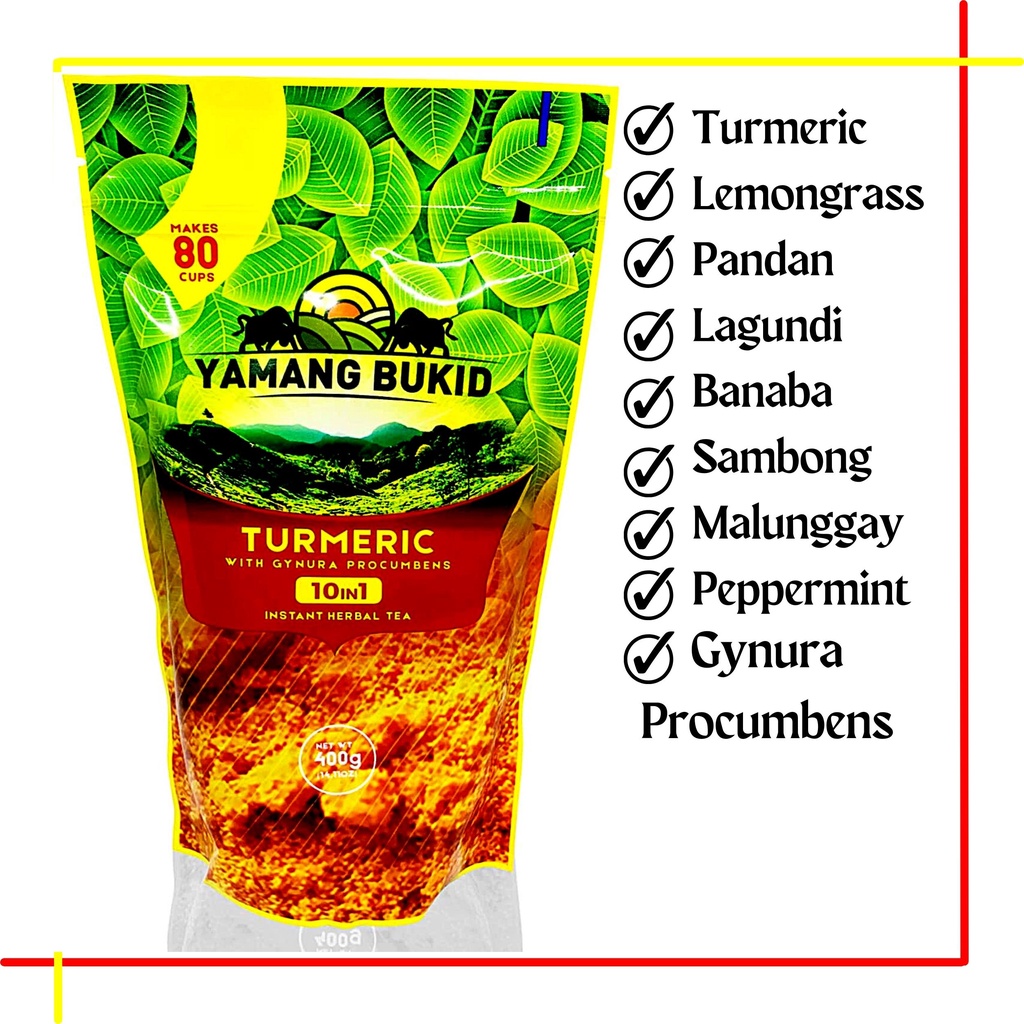 Yamang Bukid Turmeric Tea 10 in 1 400 grams Shopee Philippines