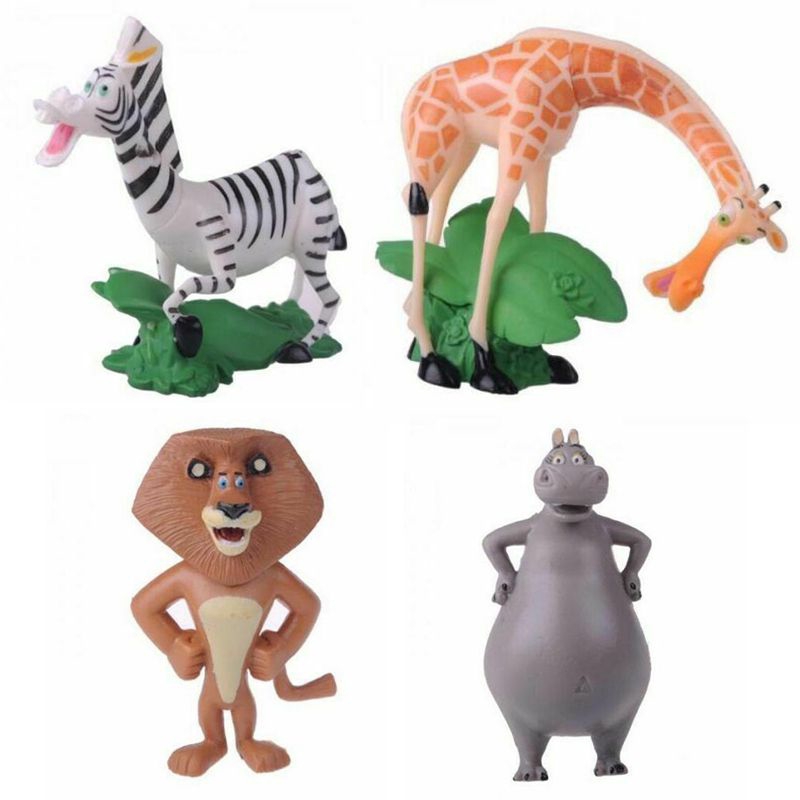 4pcs Madagascar Movie Action Figures Cake Toppers Animal Penguin Kids Gift Toys Shopee Philippines