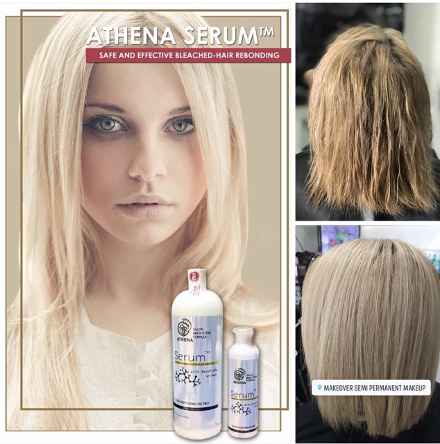 Athena Serum 120ml Bleached Hair Rebonding Cream Shopee