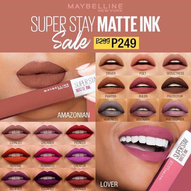 Maybelline Superstay Matte Ink Liquid Lipstick Shopee Philippines