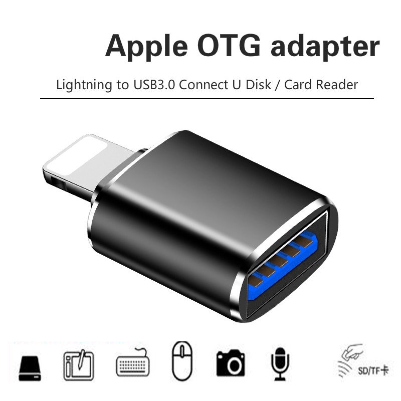 【Ready Stock】COD For Type-c/iOS 13 Apple OTG Adapter USB Disk Lighting ...