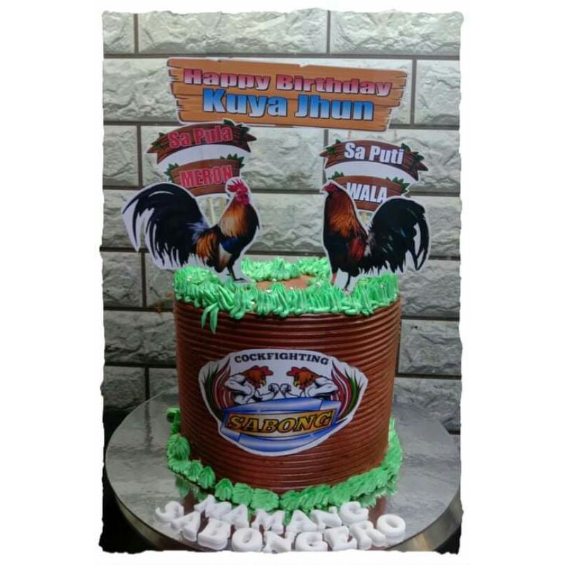Sabong Cake Topper Or Anytheme Shopee Philippines