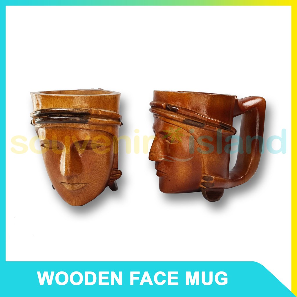 Wooden Face Mug Baguio Ifugao Igorot Philippine Souvenir Shopee