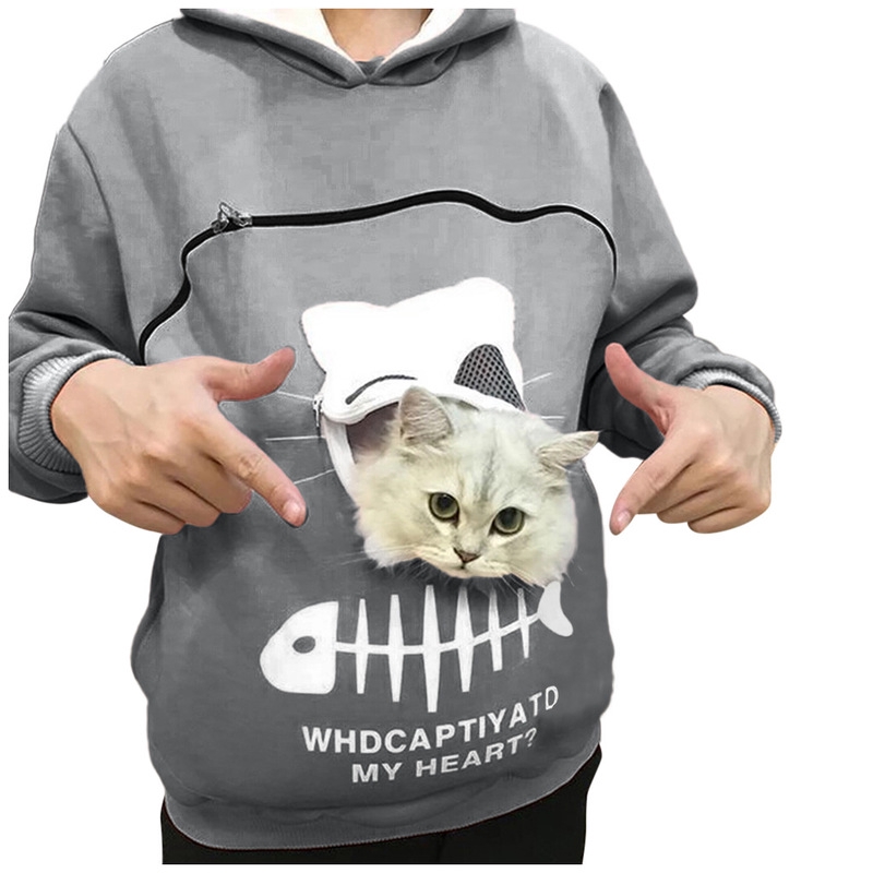 cat pocket sweater