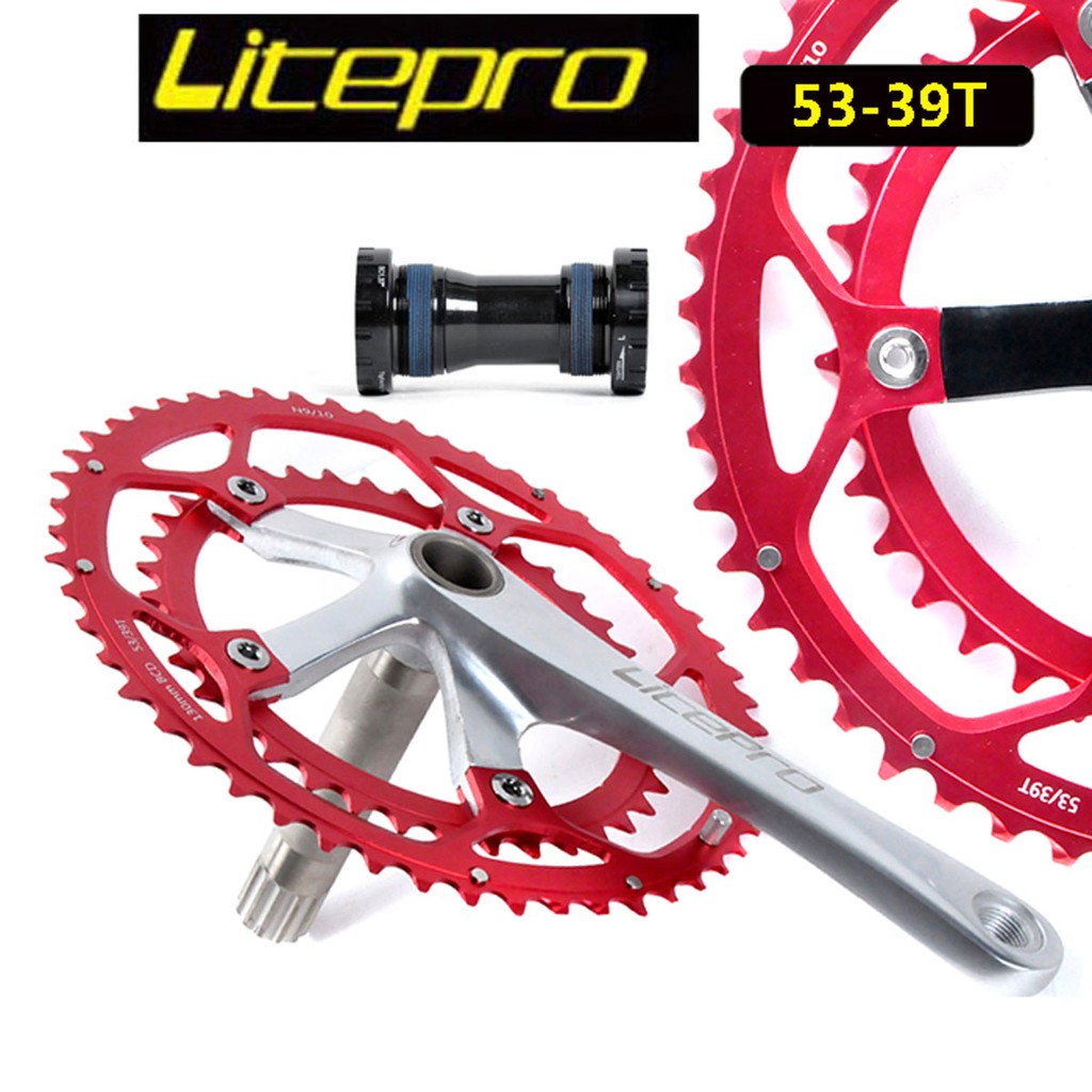 Litepro Hollow Double Chainring Crankset Crankset Road Bike 5339t