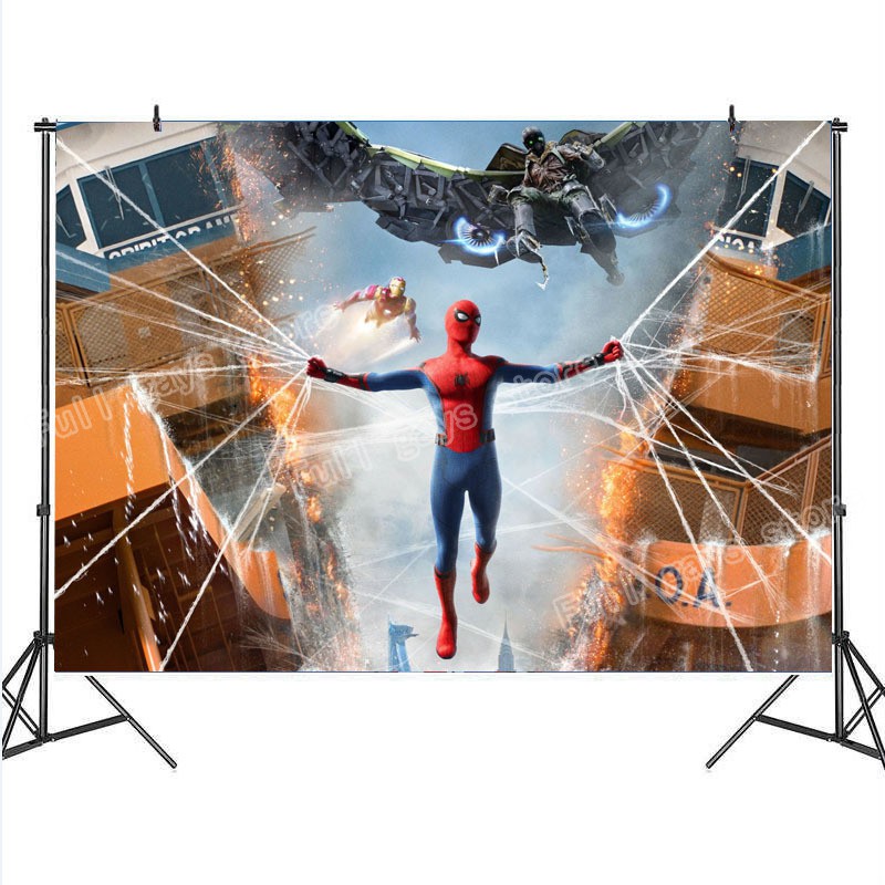 Marvel Spiderman Iron Man Banner Photography Anime Print Vinyl Background  Professional Child | Shopee Philippines