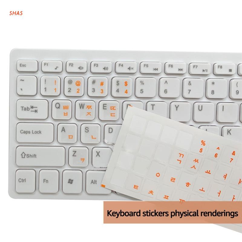 Shas Korean Keyboard Cover Stickers for MacBook Laptop PC Keyboard Computer Standard Letter