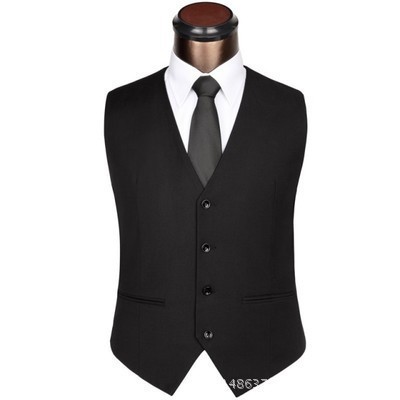 4 Color Slim Fit Sleeveless Mens Wedding Waistcoats Solid Men