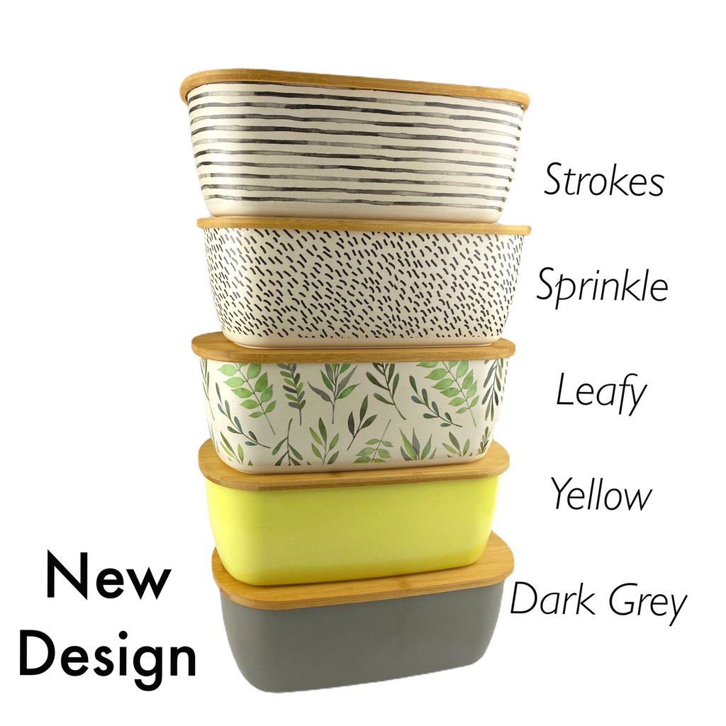 Natural Bamboo Fiber Multipurpose Food Loaf Container Bread Bin Box