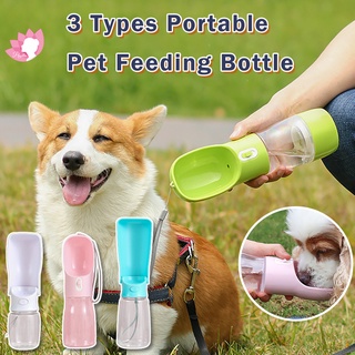 [3 Types] 258-550ml Capacity 2in1 Foldable Pet Feeding Bottle Drinking Water Cup Pet Food Feeding Bowl Cat Dog Travel Supplies