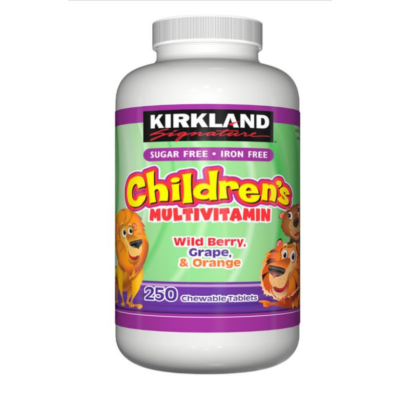 Kirkland Children's Multivitamin 250 chewable tablets made in Canadaj