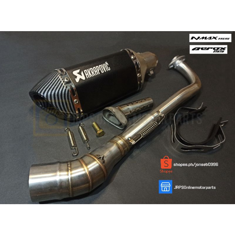 AKRAPOVIC Exhaust Muffler Full System for Nmax v1 v2 v2.1 / Aerox V2 ...