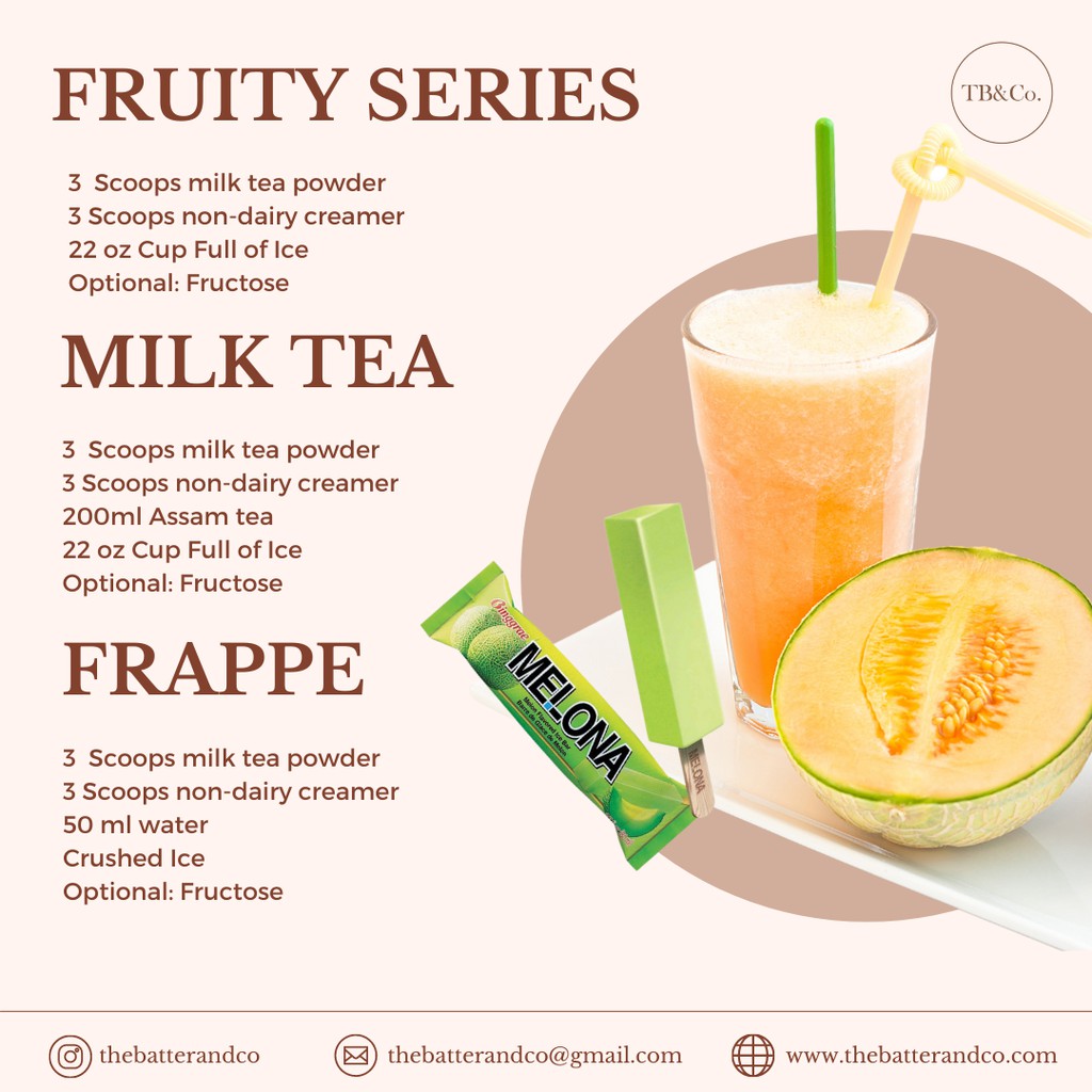 Hey Tea Premium Milk MELONA Tea Powder Mix (1kg) Shopee Philippines