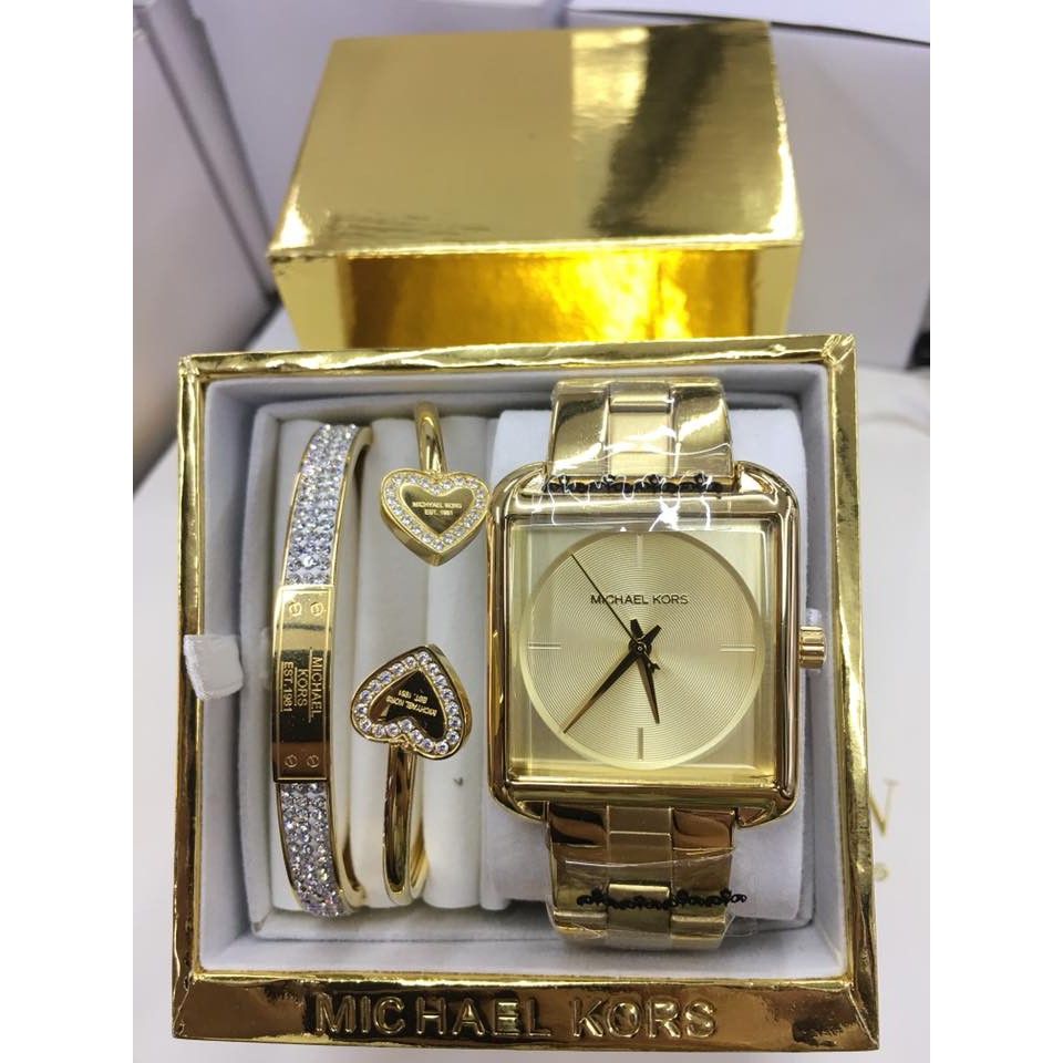 michael kors watch and bangle set