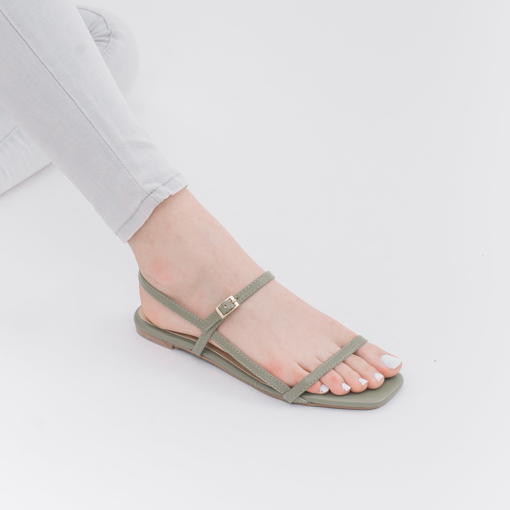 olive green flat shoes