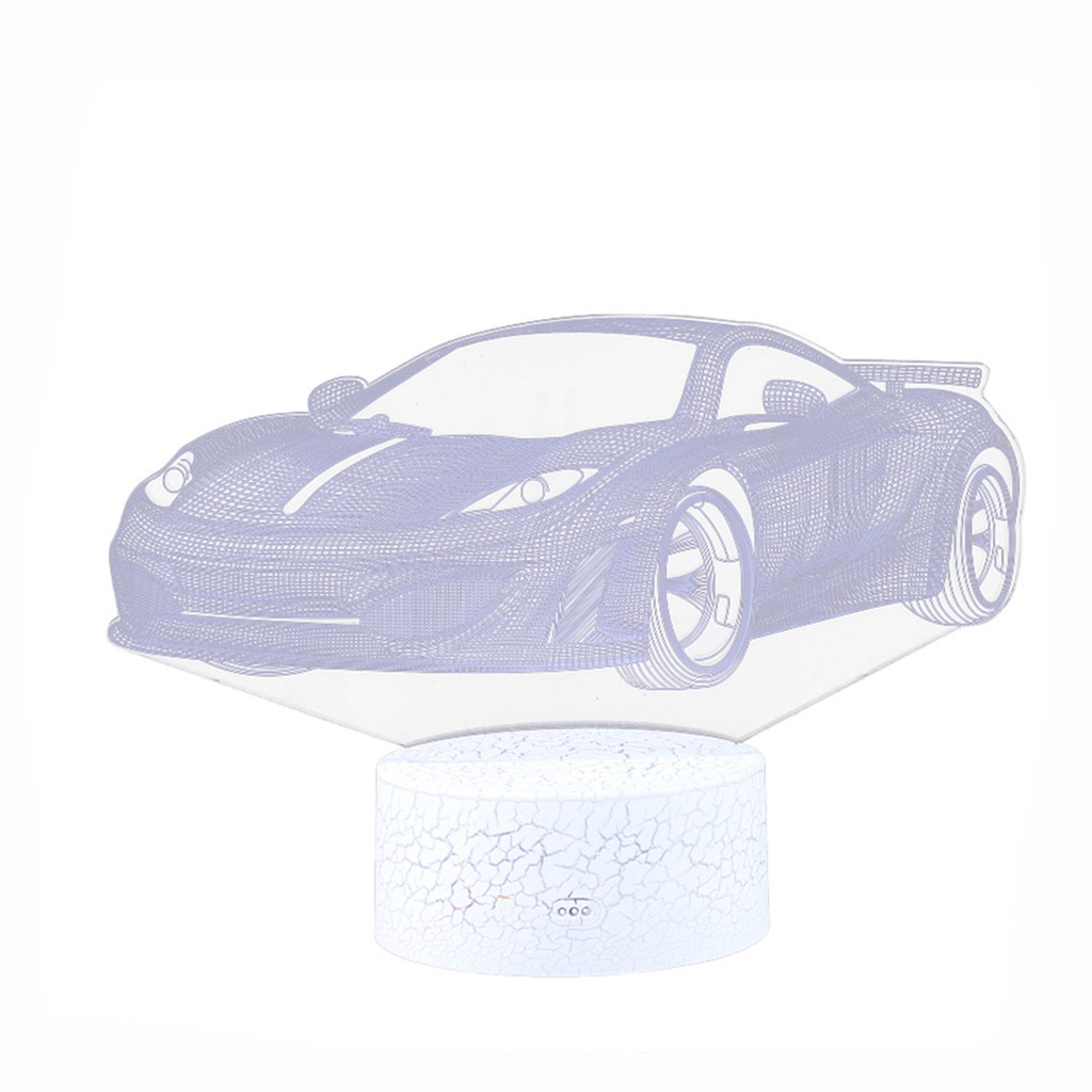 Usb Charging 3d Illusion Effect Racing Car Night Light 7 Color