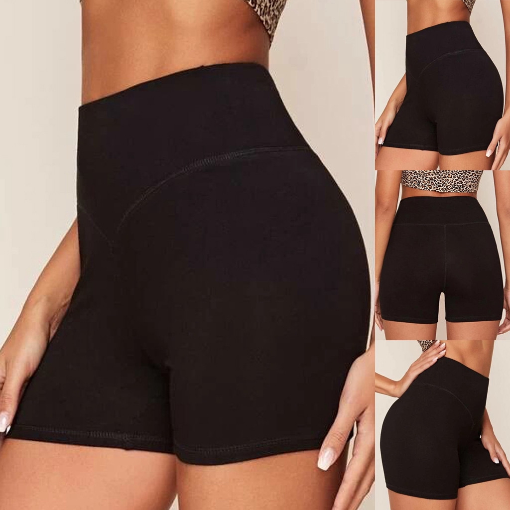 high waisted hot yoga shorts