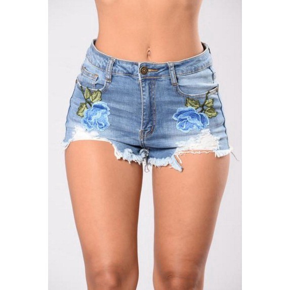 ladies short denim shorts