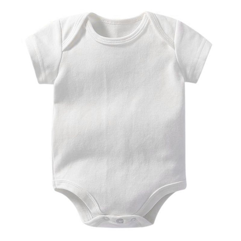 white newborn romper