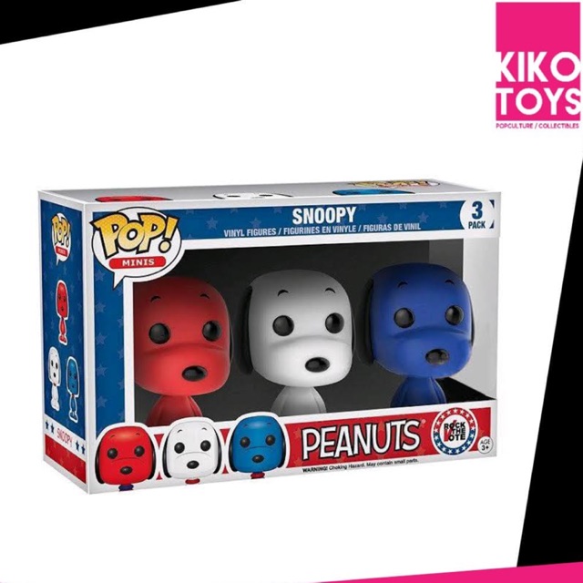 Funko Pop Peanuts Snoopy Rock The Vote 3 Pack Shopee Philippines