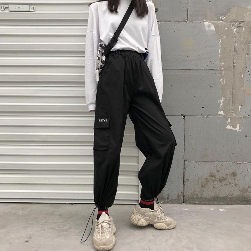 black overall pants outfit