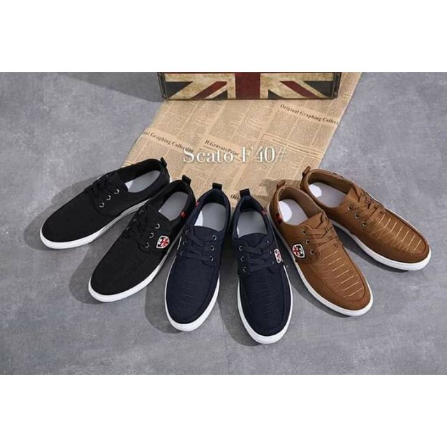 brown canvas shoes