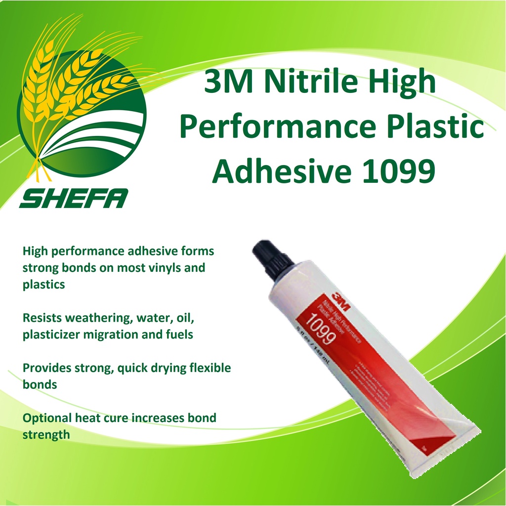 3M 1099 ScotchWeld Tan Nitrile High Performance Plastic Adhesive 5 oz