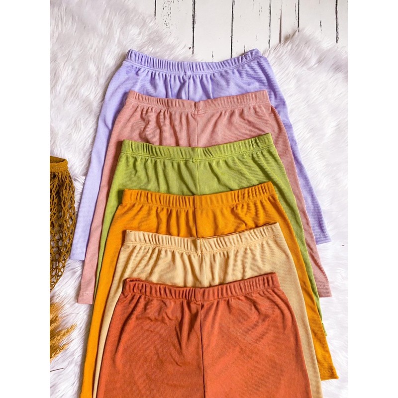 Khloe Ribbed Biker Shorts Shopee Philippines