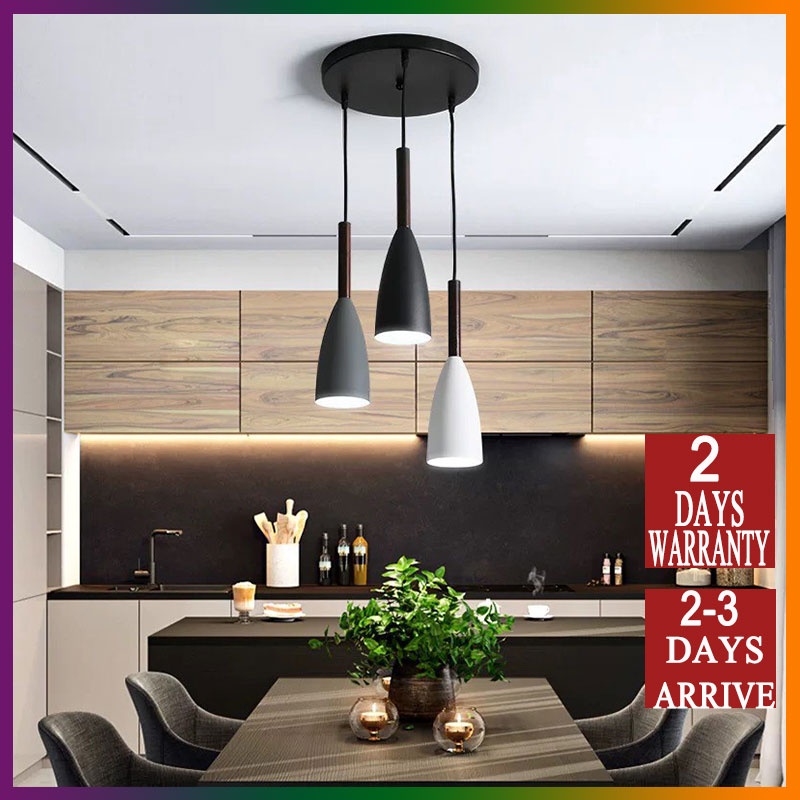 Modern Fixture Kitchen Pendant Light Dining Droplight Wood Chandelier