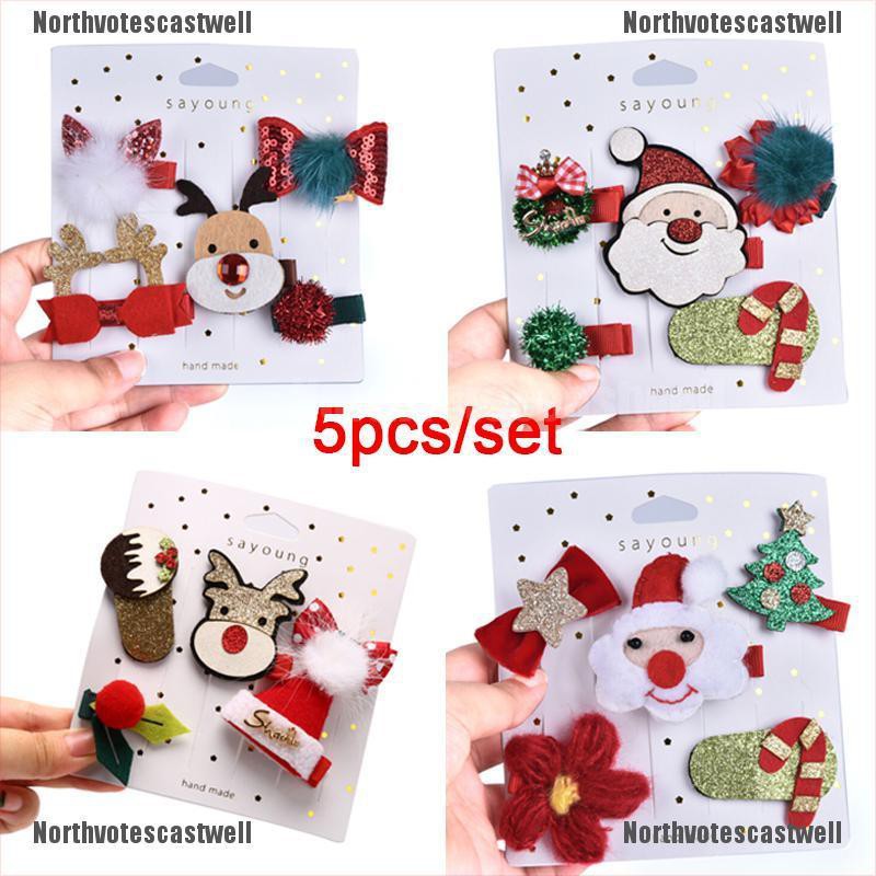 christmas hair clips