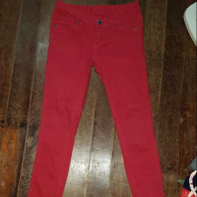 red jeans