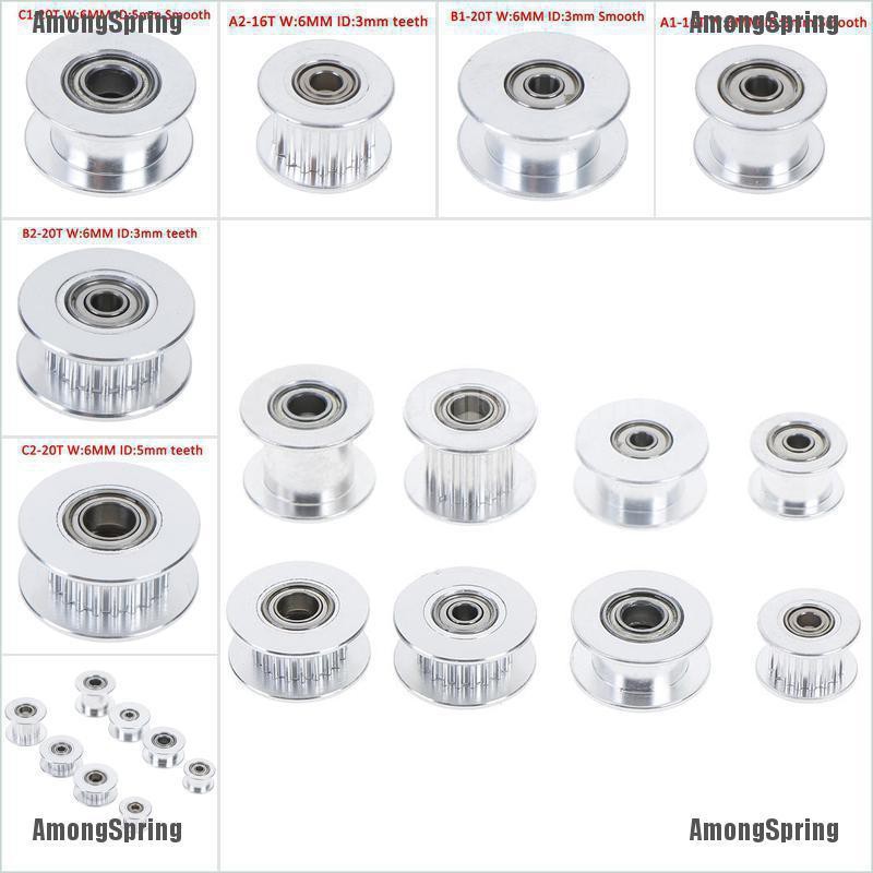 10Pc GT2 Aluminium Timing Pulley 16 Tooth Bore 3mm For 6mm Width Belt 3D Printer 