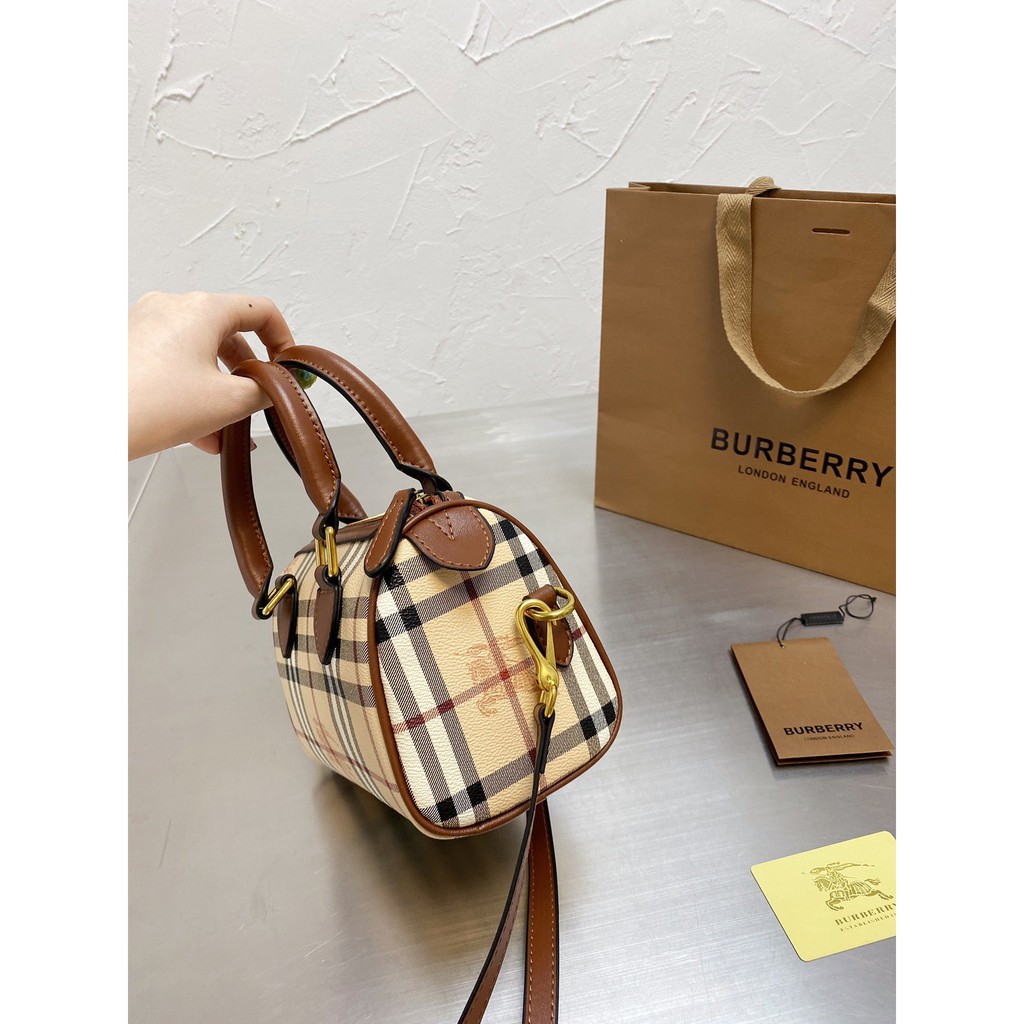 Burberry Vintage Boston bag women's handbag shoulder messenger bag | Shopee  Philippines